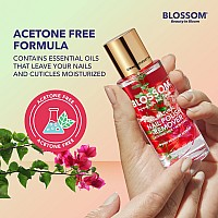 Blossom All Natural Scented Organic Plantbased Vegan Cruelty Free Acetone Free Nail Polish Remover Infused With Real Flow