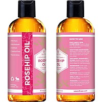 Leven Rose Rosehip Seed Oil For Face 16 Oz Pure Rosehip Oil For Face Unrefined Cold Pressed Rosehip Oil For Body Nighttime