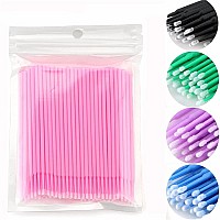 400 Pcs Micro Applicator Brushes Disposable Eyelash Extension Microswab Mascara Wands Brush For Lash Remover Brush Tools White