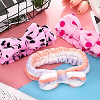 3 Pcs Towel Headbands For Women Headband For Washing Face Facial Hair Band Skincare Microfiber Bowtie Headband Makeup Terry Clot