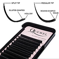 Quewel Eyelash Extensions Ellipse Flat 020Mm Curl D 815Mm Mix Matte Black015020Mm Curl Cccddd Mix815Mm Single 818Mm