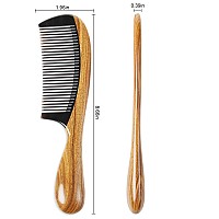 Onedor Handmade Buffalo Horn And Sandalwood Hair Combs Antistatic Natural Scent Wooden Detangler Fine Tooth