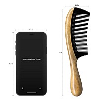 Onedor Handmade Buffalo Horn And Sandalwood Hair Combs Antistatic Natural Scent Wooden Detangler Fine Tooth