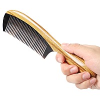 Onedor Handmade Buffalo Horn And Sandalwood Hair Combs Antistatic Natural Scent Wooden Detangler Fine Tooth