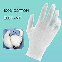 Ansmio 3 Pairs Cotton Gloves White Gloves For Dry Hands Cotton Gloves For Sleeping Moisturizing Night Gloves White Gloves 10