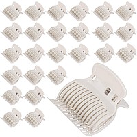 Tbestmax 24 Hot Roller Clips for Hair Curler Claw Clip Replacement Hair Section Styling for Women Girls White