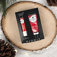 Dionis Goat Milk Skincare Peppermint Scented Hand Cream Lip Balm Set Travel Hand Lotion Lip Balm Set For Self Care Gifts