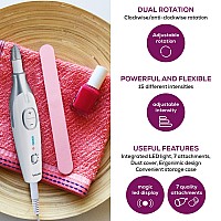 Beurer MP42 Nail Drill, 7-in-1 Nail Kit with Strong Sapphire Nail Drill Bits, Electric Nail File and Nail Buffer Includes Bright LED Light, Pedicure Kit and Manicure Set with Storage Case