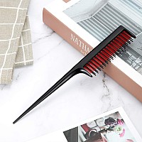 3 Piece Triple Teasing Comb Rat Tail Combs For Women Tool Structure Tease Layers Rattail Comb Rat Tail Comb For Back Combing