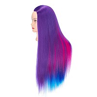 Hairginkgo Mannequin Head 2628 Super Long Synthetic Fiber Hair Manikin Head Styling Hairdresser Training Head Cosmetology Dol