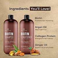 Botanic Hearth Biotin Shampoo And Conditioner Set With Ginger Oil Keratin For Hair Loss And Thinning Hair For Men And Women