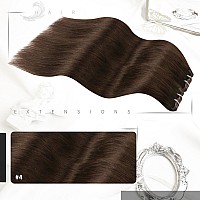 Moresoo Clip In Hair Extensions Human Hair Dark Brown Remy Hair Extensions Clip In Human Hair Double Weft Clip On Hair Extension