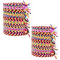 Elastic Hair Ties 100Pcs Hair Braided Scrunchies Stretch Bands No Crease Rope Ponytail Holder Hair Accessories for Girls Women(Multicolor)