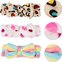 3 Pcs Towel Headbands For Women Headband For Washing Face Facial Hair Band Skincare Microfiber Bowtie Headband Makeup Terry Clot