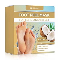 Dermora Exfoliating Foot Peel Mask For Baby Soft Feet Dry Cracked Callus Dead Skin Remover Coconut Scent 2 Pack Of Regular