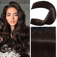 Snoilite Clip In Hair Extensions Human Hair Clip In Human Hair One Piece5 Clips34 Full Head Standard Weft Clip In Extensions