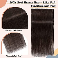 Snoilite Clip In Hair Extensions Human Hair Clip In Human Hair One Piece5 Clips34 Full Head Standard Weft Clip In Extensions