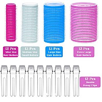 Anezus Selfgrip Rollers Set 60 Pcs Multicolored Curlers And Clips For Hairstyling