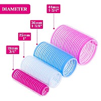 Anezus Selfgrip Rollers Set 60 Pcs Multicolored Curlers And Clips For Hairstyling