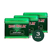 Vermonts Original Bag Balm for Dry Chapped Skin Conditions (8 Ounce Tin (3 Pack))