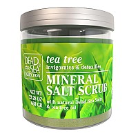 Dead Sea collection Salt Body Scrub - Large 2328 OZ - with Tea Tree - Exfoliating Effect - Includes Organic Essential Oils and Natural Dead Sea Minerals