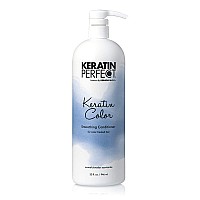 Keratin Perfect Color Smoothing Conditioner - Salon Level Color Safe Hair Treatment For Women - The Best Conditioning Formula For A Frizzy And Dull Mane - Keratin Treatment Not Necessary - 32 Oz