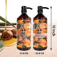 Dead Sea Collection Softening Shampoo And Conditioner Set With Pure Argan Oil Hair Products For All Hair Types Set Of 2 Bott