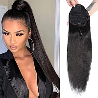 10A Grade Human Hair Ponytail Clip In Extensions 1 Piece 100 Unprocessed Real Brazilian Hair Pony Tail Hairpiece Braids Hair E