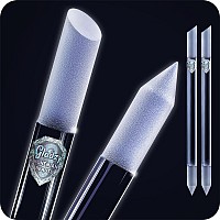 Gladzy Glass Cuticle Pusher Tool 2 Pcs Manicure Sticks Crystal Glass Cuticle Remover Callous And Dry Skin Fingertip File N