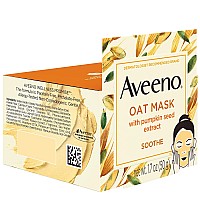 Aveeno Oat Face Mask With Soothing Pumpkin Seed Extract And Feverfew Extract To Rebalance And Hydrate Skin Paraben Free Phtha