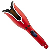 CHI Spin N Curl Ceramic Rotating Curler, Ruby Red. Ideal for Shoulder-Length Hair between 6-16? inches.