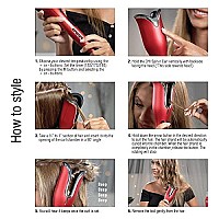 CHI Spin N Curl Ceramic Rotating Curler, Ruby Red. Ideal for Shoulder-Length Hair between 6-16? inches.