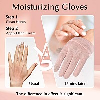 Evridwear Beauty Cotton Gloves With Touchscreen Fingers For Spa Eczema Dry Hands Hand Care Day And Night Moisturizing 3 Siz