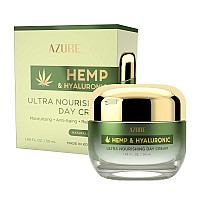 Azure Hemp Hyaluronic Acid Day Cream Rejuvenating Anti Aging Face Moisturizer Restores Dehydrated Skin 50Ml 169 Floz