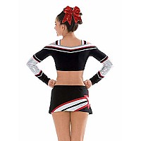 Oaoleer 12Pcs 7 Large Glitter Cheer Hair Bows Ponytail Holder Elastic Band Handmade For Cheerleading Teen Girls Sports Red