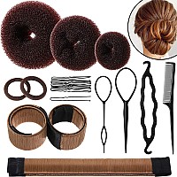 Bun Shaper Set With Donuts Markers Ponytail Tools Bobby Pins And Elastic Bands For Women And Kids