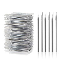 ATOMUS Body Piercing Needles, 100pcs 14g Stainless Steel Sterile Disposable Ear Nose Navel Nipple Lip Piercing Needles