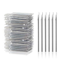 ATOMUS Body Piercing Needles, 14g 16g Stainless Steel Sterile Disposable Ear Nose Navel Nipple Lip Piercing Needles (100pcs 16g)