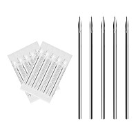 Body Piercing Needles, ATOMUS 10pcs 14g Stainless Steel Sterile Disposable Ear Nose Navel Nipple Lip Piercing Needles