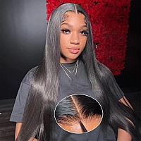 Muokass 220 Density Glueless Wigs Human Hair Pre Plucked Pre Cut Straight 5X5 Hd Lace Closure Wigs Human Hair Lace Front Wigs H