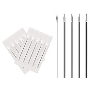 Body Piercing Needles Atomus 10Pcs 16G Stainless Steel Sterile Disposable Ear Nose Navel Nipple Lip Piercing Needles