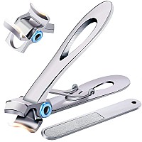 Nail Clippers for Thick Nails - Pretty Diva Wide Jaw Opening Oversized Nail Clippers, Stainless Steel Heavy Duty Toenail Clippers for Thick Nails, Extra Large Toenail Clippers for Seniors Elderly