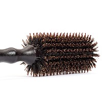 Boar Bristle Round Hair Brush - 2.2 Inch Diameter - Blow Dryer & Curling Roll Styling Boar + Nylon Hairbrush with Natural Wooden Handle for Women & Men - Blow Drying to Style, Curl, and Dry Hair