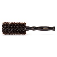 Boar Bristle Round Hair Brush - 2.2 Inch Diameter - Blow Dryer & Curling Roll Styling Boar + Nylon Hairbrush with Natural Wooden Handle for Women & Men - Blow Drying to Style, Curl, and Dry Hair