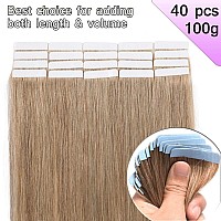 Benehair Remy Tape In Hair Extensions Human Hair Dark Blonde Seamless Skin Weft Tape In Real Human Hair Extensions Straight Hair