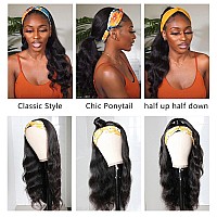 Catti Body Wave Human Hair Headband Wig For Black Women Glueless None Lace Front Wigs 9A Brizilian Virgin Hair Machine Made Head