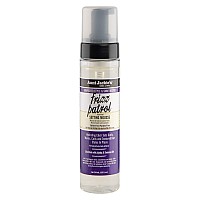 Aunt Jackie's Grapeseed Style and Shine Recipes Frizz Patrol Anti-Poof Setting Hair Mousse, Sets Curly Hair Styles in Place,Purple Fl.Oz 8.5 Ounce