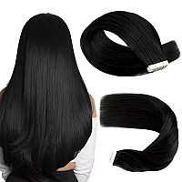 Sassina Semipermanent Tape In Hair Extensions 14 Inch Invisible Seamless Skin Weft Tape In Hair Extensions 50 Gram Mini Tape In