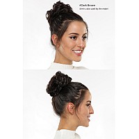 Rose Bud Messy Bun Hair Pieces For Women Hair Bun Extension Updo Curly Messy Bun Scrunchie Dark Grey