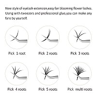 Emeda Easy Fan Volume Lash Extensions 005Mm C Curl 13Mm Auto Self Fanning Rapid Flowering Blooming Flower Eyelash Extension 2D